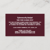 Web-Skript, Informationstechnologie, Computer Visitenkarte (Rückseite)