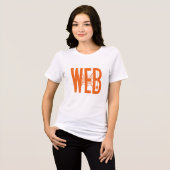 Web-Spinner-Halloween-Linolschnitt-Design Tri-Blend Shirt (Vorderseite voll)