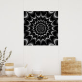 Web Star in Schwarz und Weiß Poster (Küche)