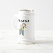 Web-Süchtiger Bierglas (Vorderseite Links)