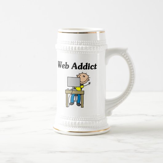 Web-Süchtiger Bierglas (Rechts)
