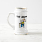 Web-Süchtiger Bierglas (Links)