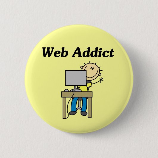 Web-Süchtiger Button (Vorderseite)