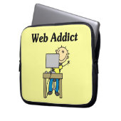 Web-Süchtiger Laptopschutzhülle (Vorderseite Links)