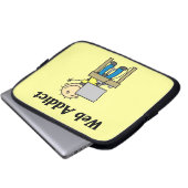 Web-Süchtiger Laptopschutzhülle (Vorne Knopf)