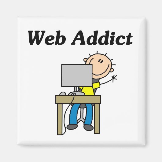 Web-Süchtiger Magnet (Vorne)