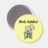 Web-Süchtiger Magnet (Vorderseite/Rückseite)
