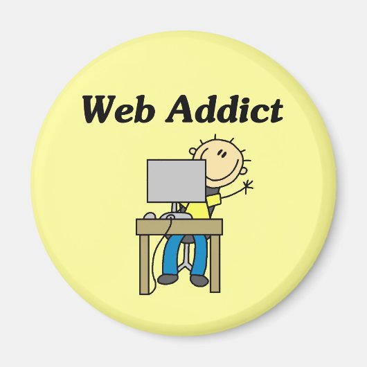 Web-Süchtiger Magnet (Vorne)