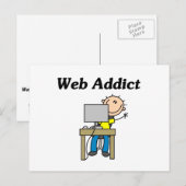 Web-Süchtiger Postkarte (Vorne/Hinten)