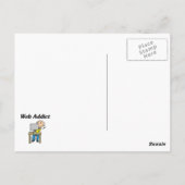 Web-Süchtiger Postkarte (Rückseite)