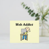 Web-Süchtiger Postkarte (Stehend Vorderseite)
