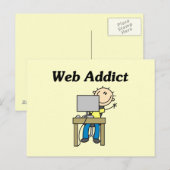 Web-Süchtiger Postkarte (Vorne/Hinten)