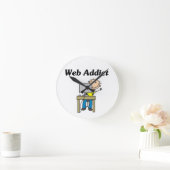 Web-Süchtiger Runde Wanduhr (Zuhause)