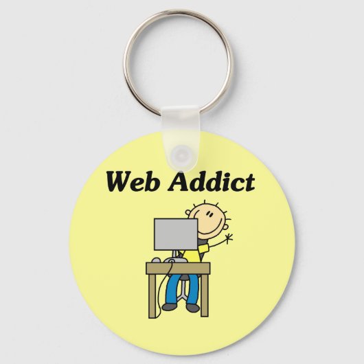 Web-Süchtiger Schlüsselanhänger (Vorderseite)