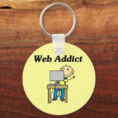 Web-Süchtiger Schlüsselanhänger (Vorderseite)