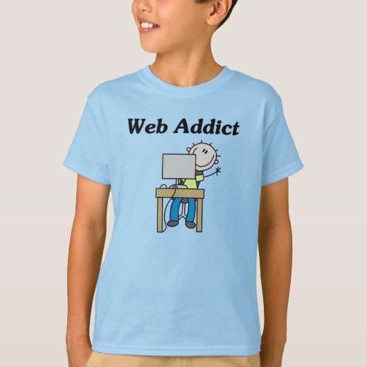 Web-Süchtiger T-Shirt (Vorderseite)