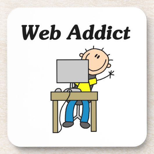 Web-Süchtiger Untersetzer (Vorderseite)