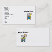 Web-Süchtiger Visitenkarte (Vorne/Hinten)