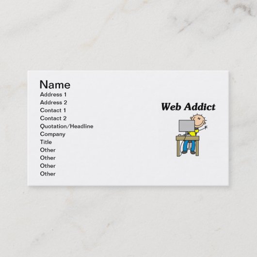 Web-Süchtiger Visitenkarte (Vorderseite)