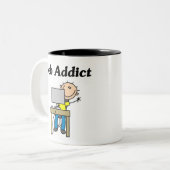 Web-Süchtiger Zweifarbige Tasse (Vorderseite Links)