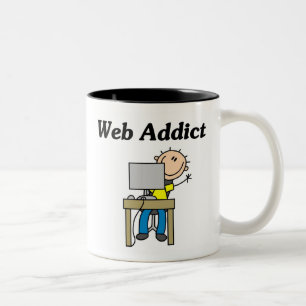 Web-Süchtiger Zweifarbige Tasse