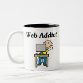 Web-Süchtiger Zweifarbige Tasse (Links)