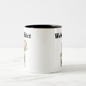 Web-Süchtiger Zweifarbige Tasse (Mittel)