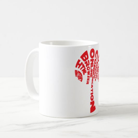 Web-Tree-Typografie-Tasse Kaffeetasse (Vorderseite Links)