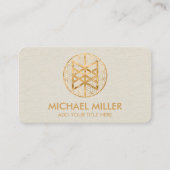 Web von Wyrd in Blume des Lebens Visitenkarte (Vorderseite)