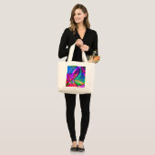 Webart in der Brise Jumbo Stoffbeutel (Vorderseite (Model))