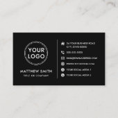Webauftritt für soziale Medien - Schwarz Visitenkarte (Vorderseite)