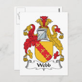 Webb-Familienwappen Postkarte (Vorne/Hinten)