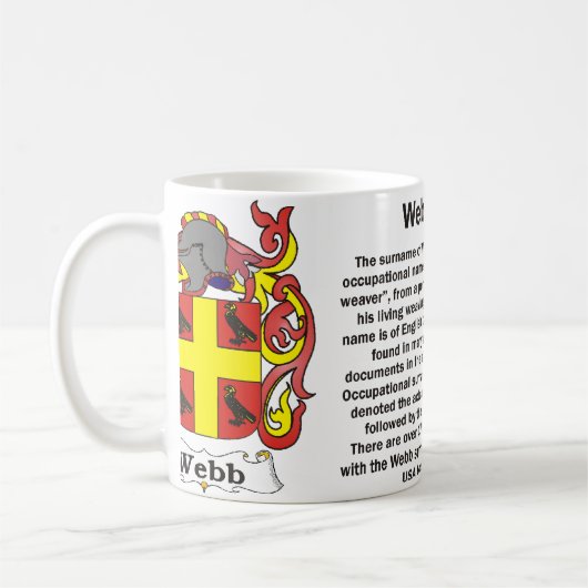 Webb Familienwappen-Tasse Kaffeetasse (Links)