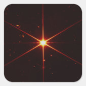 Webb-Weltraumteleskop, Ein Starry Guide to Alignme Quadratischer Aufkleber (Vorderseite)