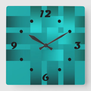 Webbänder, Bänder, Satin-Quadrat-Wanduhr Quadratische Wanduhr