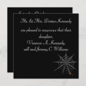 "Webbed Desire" Halloween-Thema Einladung (Vorne/Hinten)