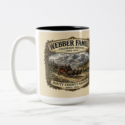 Webber-Familientreffen Zweifarbige Tasse (Links)