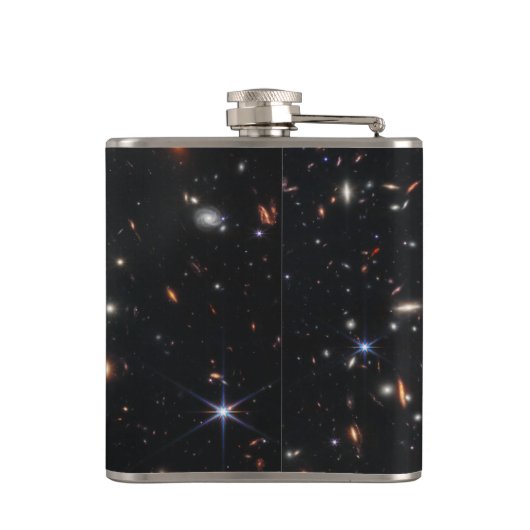 WebbS erste tiefe Feldansicht des Universums Flachmann (Rückseite)