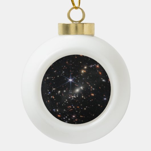 WebbS erste tiefe Feldansicht des Universums Keramik Kugel-Ornament (Vorderseite)