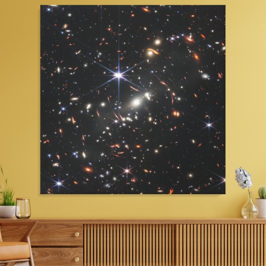 WebbS erste tiefe Feldansicht des Universums Leinwanddruck (Insitu (Wohnzimmer))