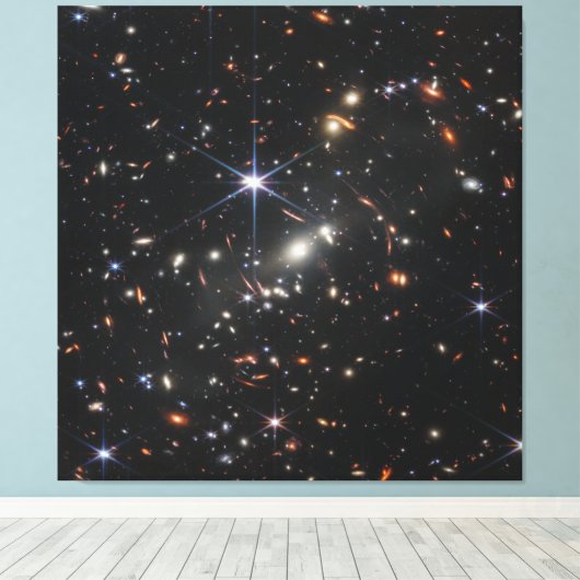 WebbS erste tiefe Feldansicht des Universums Leinwanddruck (Insitu (Holzboden))
