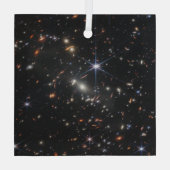 WebbS erste tiefe Feldansicht des Universums Ornament Aus Glas (Rückseite)