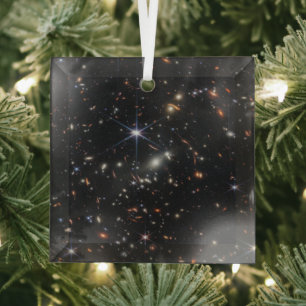 WebbS erste tiefe Feldansicht des Universums Ornament Aus Glas