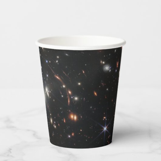 WebbS erste tiefe Feldansicht des Universums Pappbecher (Rückseite)