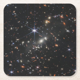 WebbS erste tiefe Feldansicht des Universums Rechteckiger Pappuntersetzer