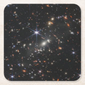 WebbS erste tiefe Feldansicht des Universums Rechteckiger Pappuntersetzer (Vorderseite)