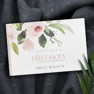 WEBBUSH PINK ROSE FLORAL ERSTER HOLZGEMEINSCHAFT GÄSTEBUCH