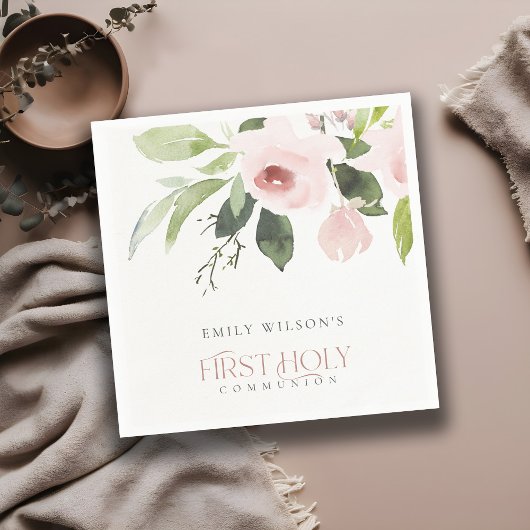 WEBBUSH PINK ROSE FLORAL ERSTER HOLZGEMEINSCHAFT SERVIETTE