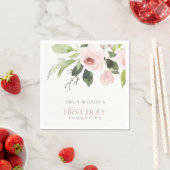 WEBBUSH PINK ROSE FLORAL ERSTER HOLZGEMEINSCHAFT SERVIETTE (Beispiel)