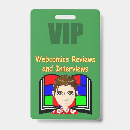 Webcomics Bewertungen & Interviews Abzeichen Ausweis (Vorderseite)